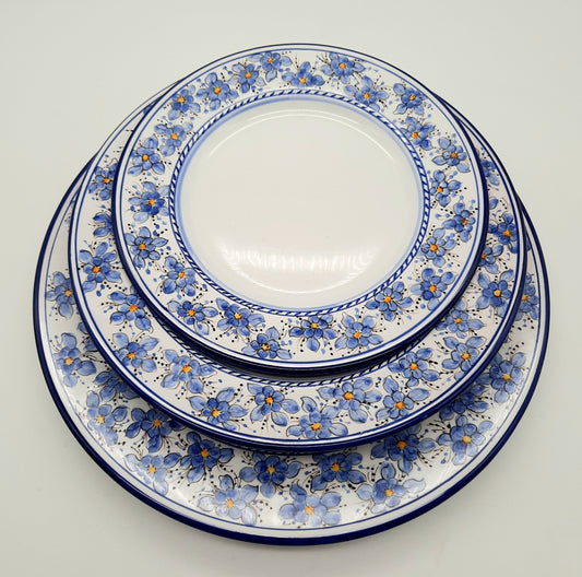 Posto tavola Decoro Fiorellini Blu.