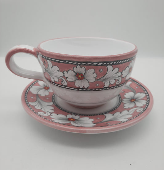 Tazza da latte con piattino