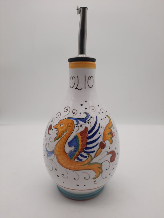 Oliera con manico cm 15 decoro Raffaellesco pratica ma anche bella da lasciare esposta in cucina