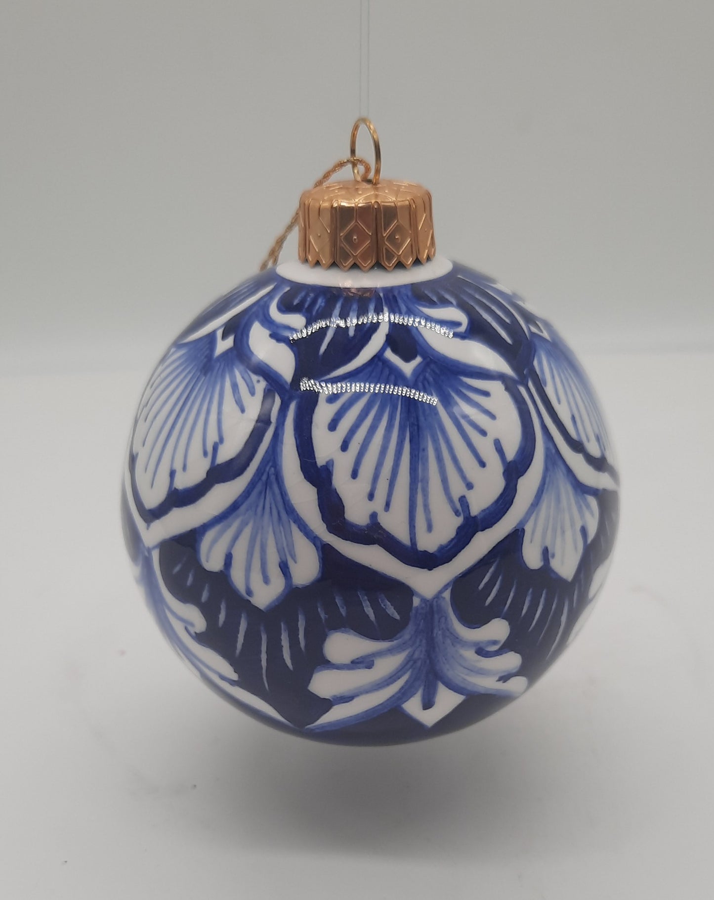 Palla di Natale rotonda cm 6 in ceramica dipinta a mano